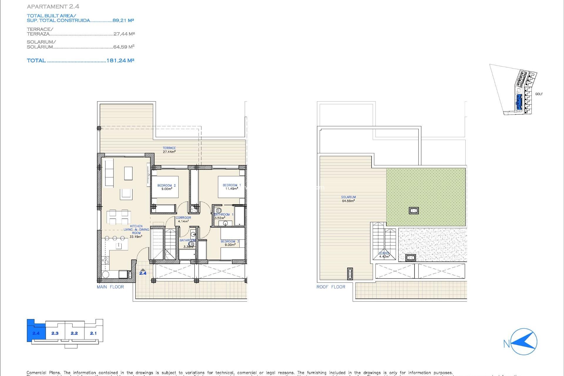 New Build - Apartment Penthouse -
Los Alczares - Serena Golf