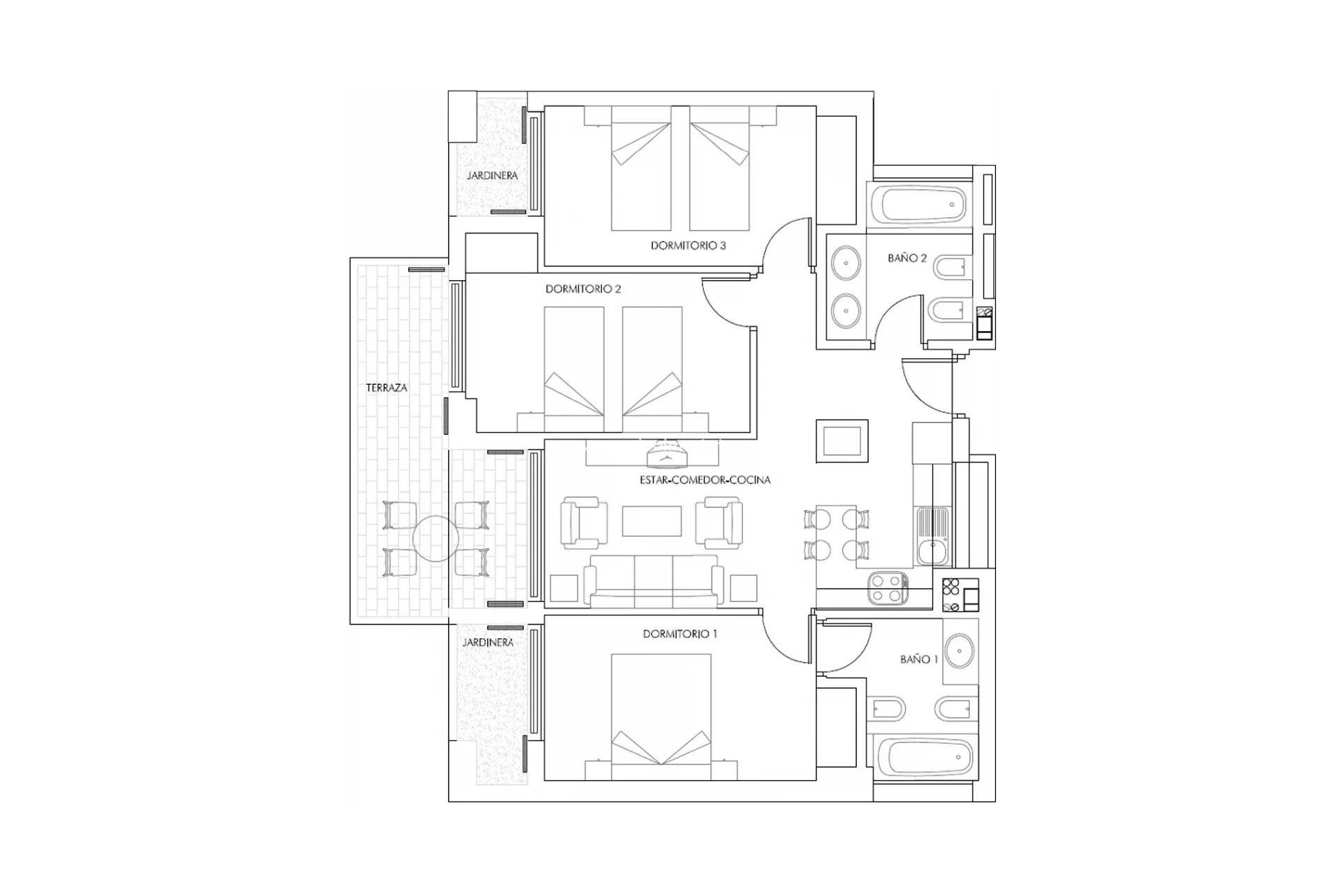 New Build - Apartment -
Vera Playa - Puerto del Rey