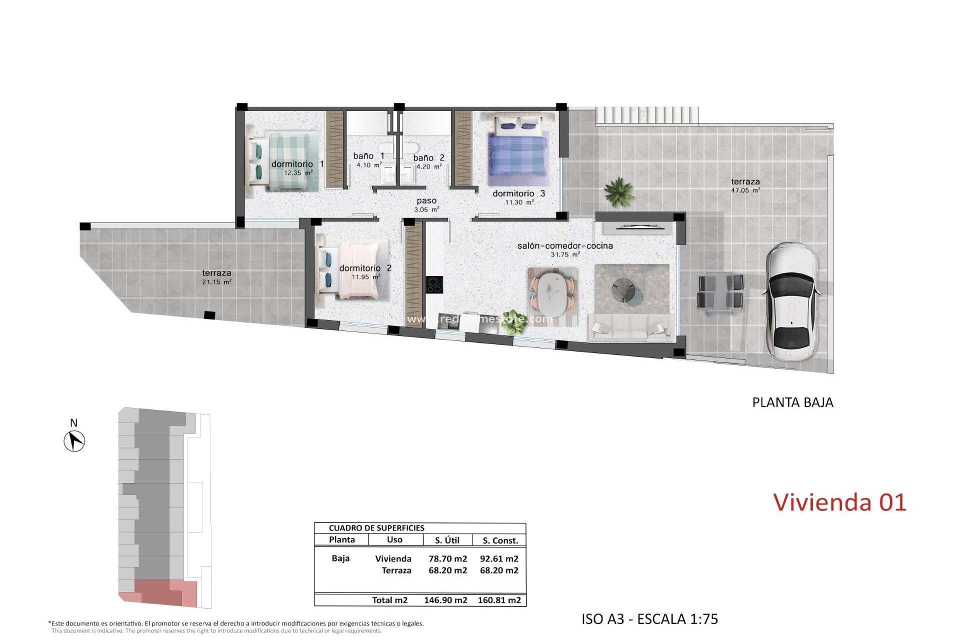 New Build - Bungalow -
Pilar de la Horadada - Polígono Industrial Zona Raimundo Bened