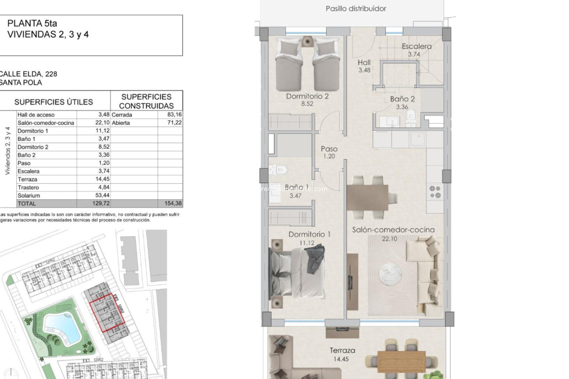 Nieuwbouw Woningen - Appartement Penthouse -
Santa Pola - Tamarit