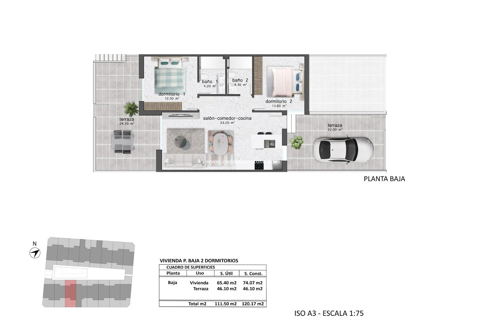 Nieuwbouw Woningen - Bungalow -
Pilar de la Horadada - pueblo