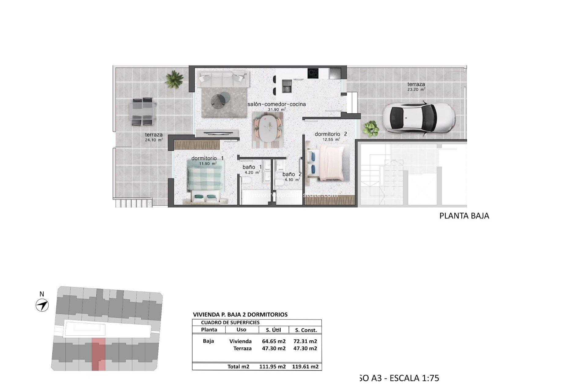 Nieuwbouw Woningen - Bungalow -
Pilar de la Horadada - pueblo