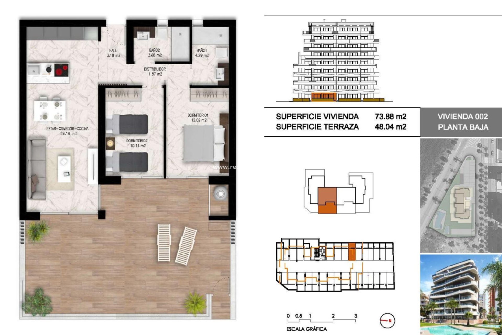 Nouvelle construction - Appartement -
Guardamar del Segura - Puerto