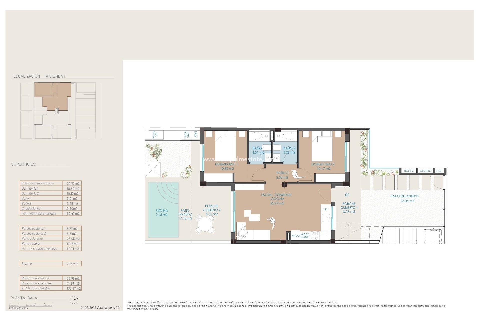 Nouvelle construction - Bungalow -
San Pedro del Pinatar - Molino de Chirrete