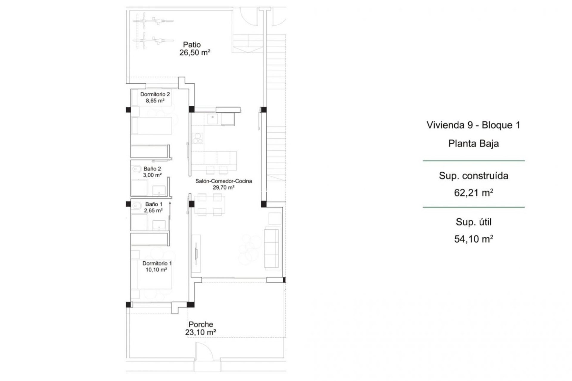 Nybygg - Bungalow -
Orihuela Costa - PAU 26