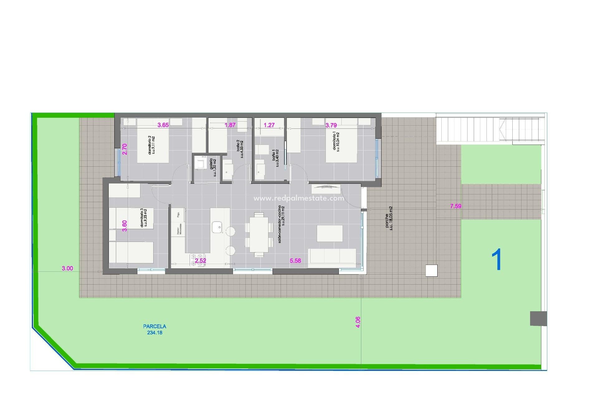Nybygg - Bungalow -
Pilar de la Horadada - pueblo