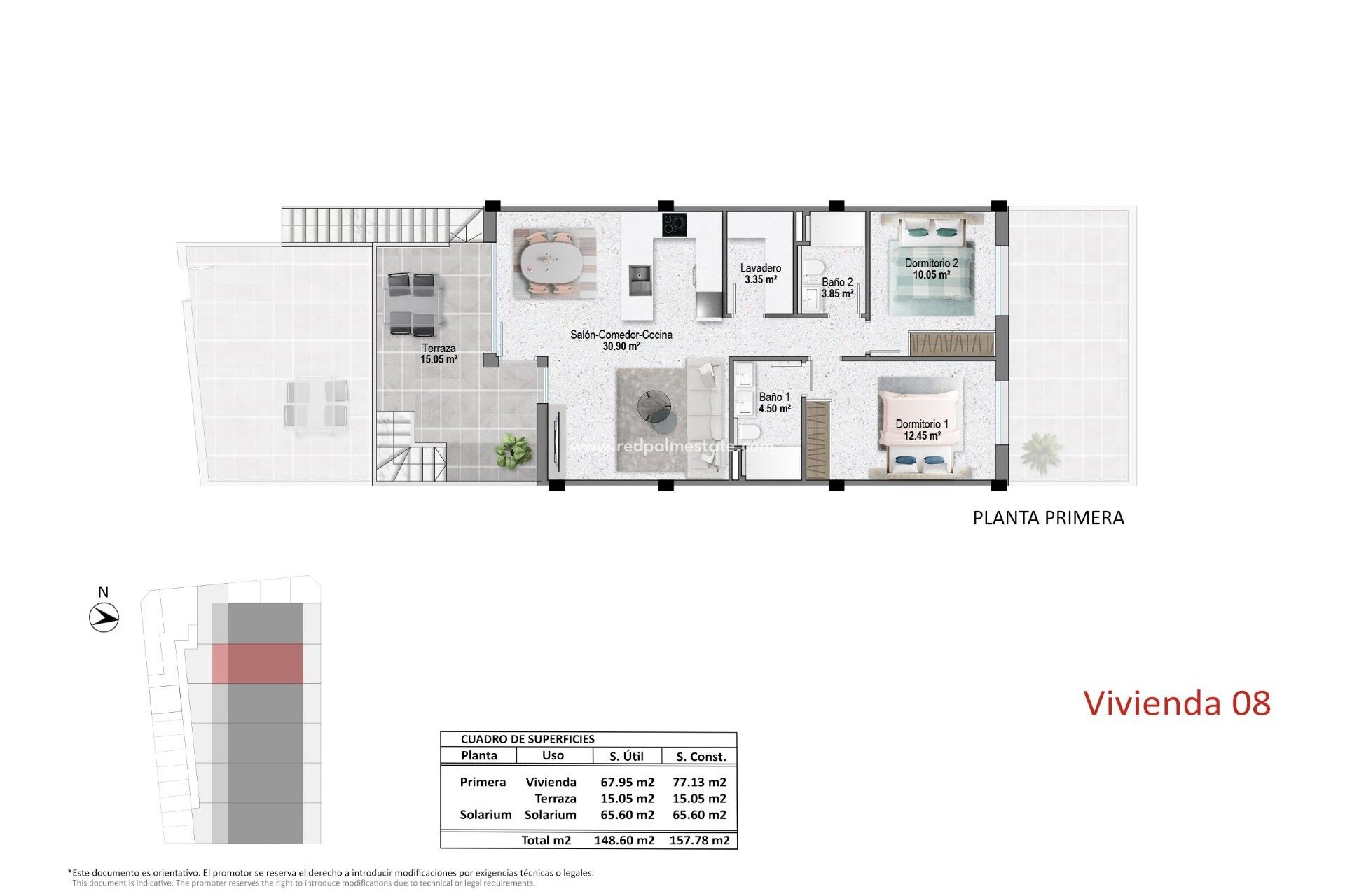 Nybygg - Bungalow -
Pilar de la Horadada - pueblo