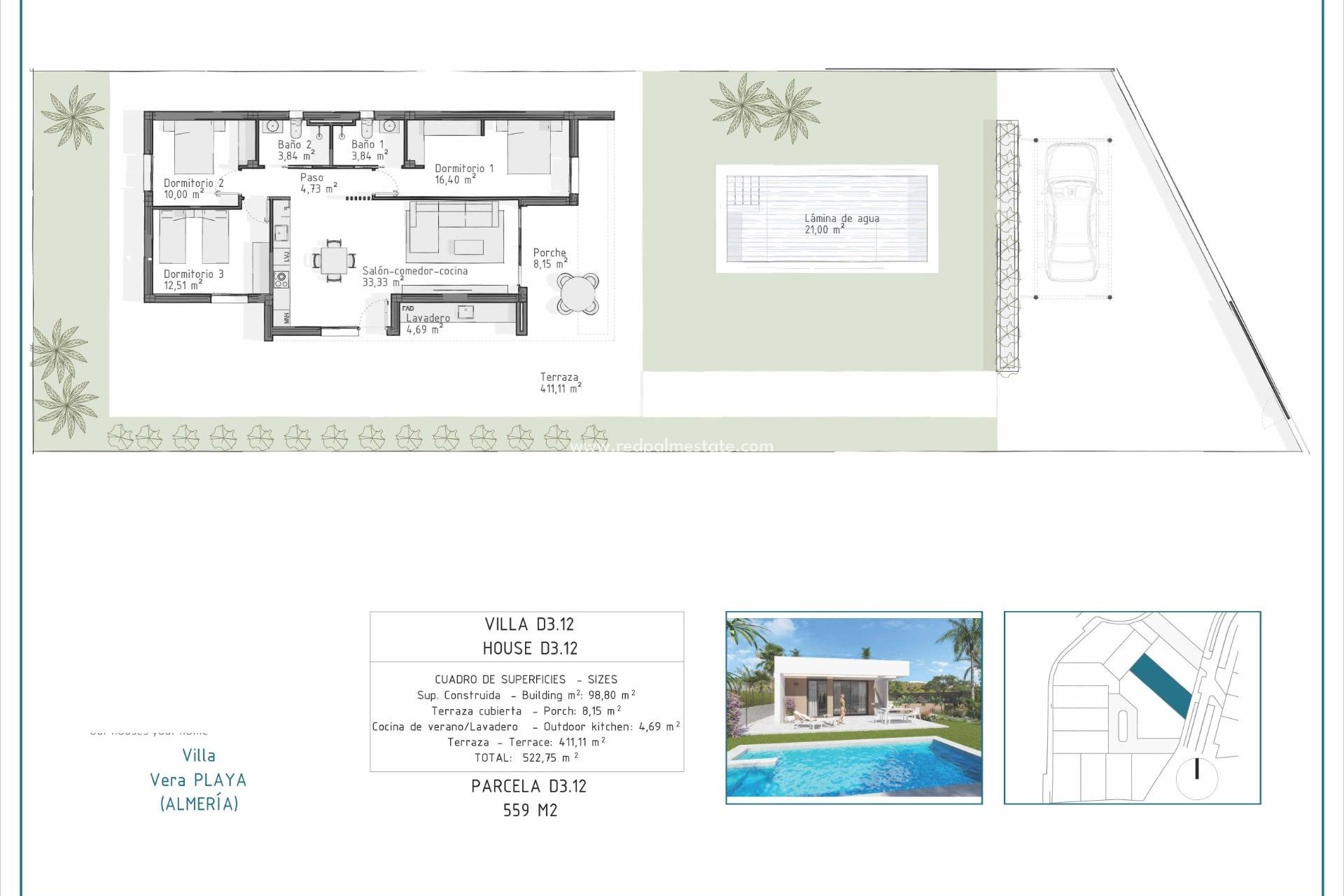 Nybyggnation - Villa -
Vera Playa - Pueblo Salinas