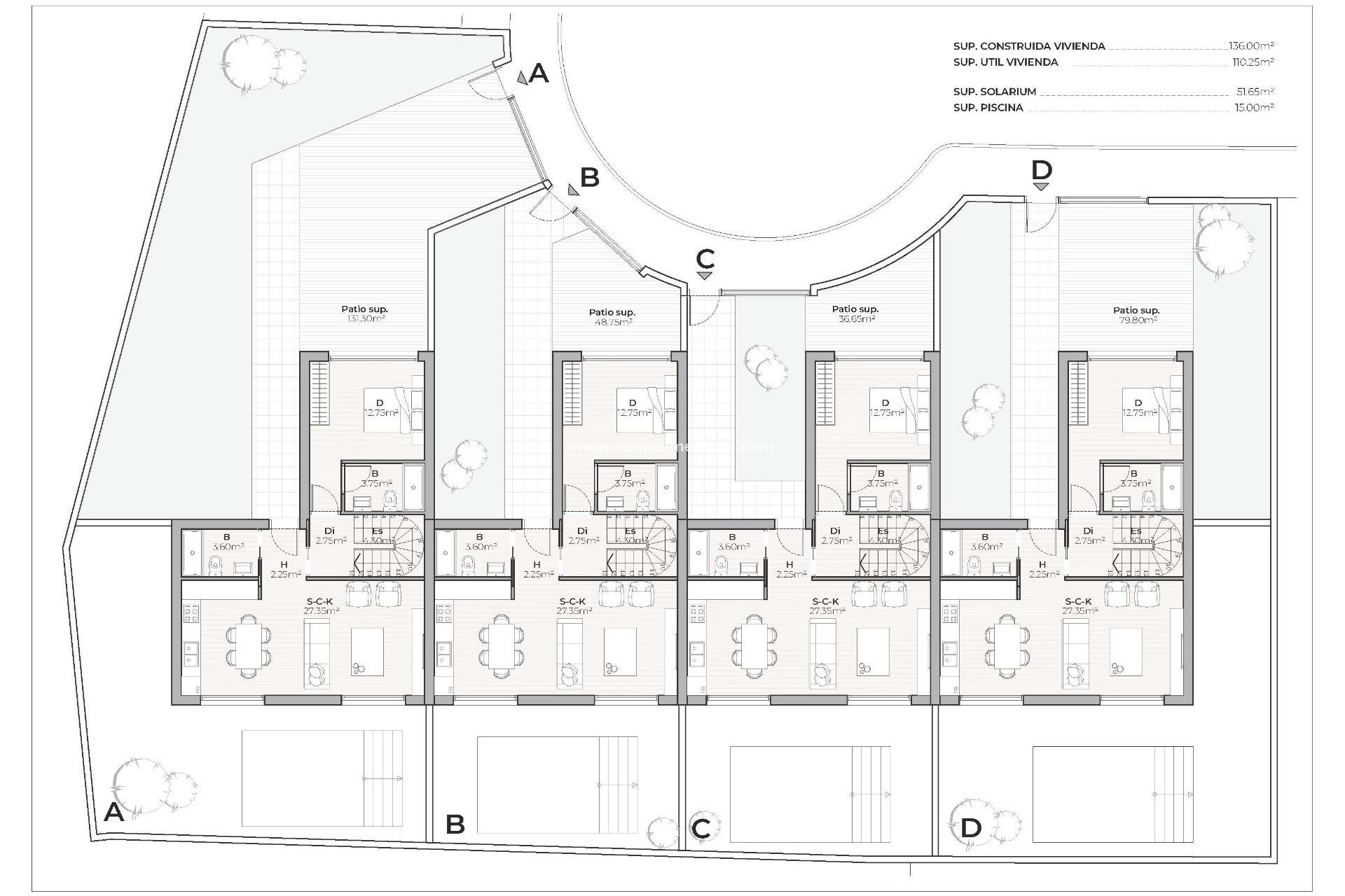Obra nueva - Casa Adosada -
Mazarron - Country Club