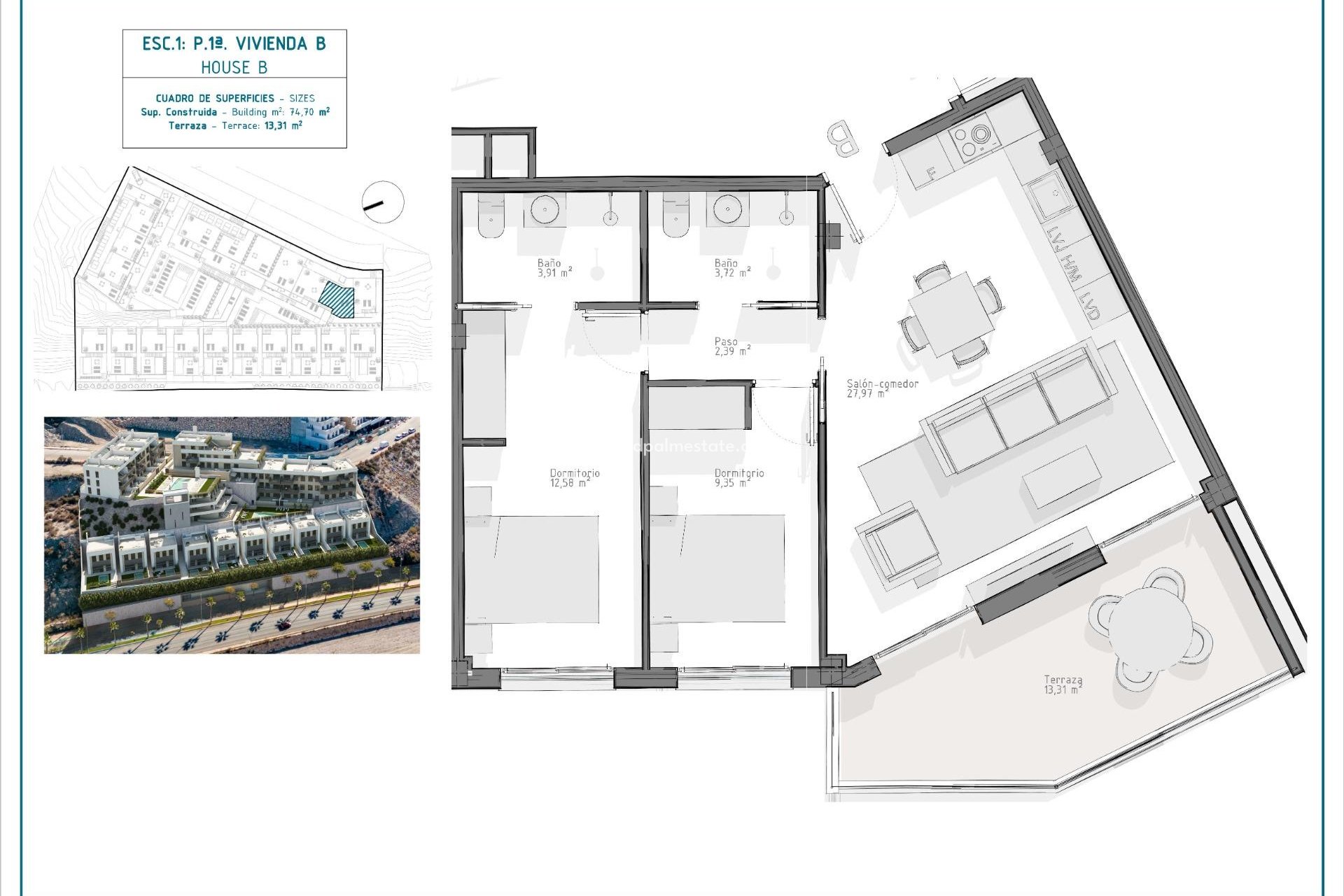 Obra nueva - Departamento -
Aguilas - El Hornillo