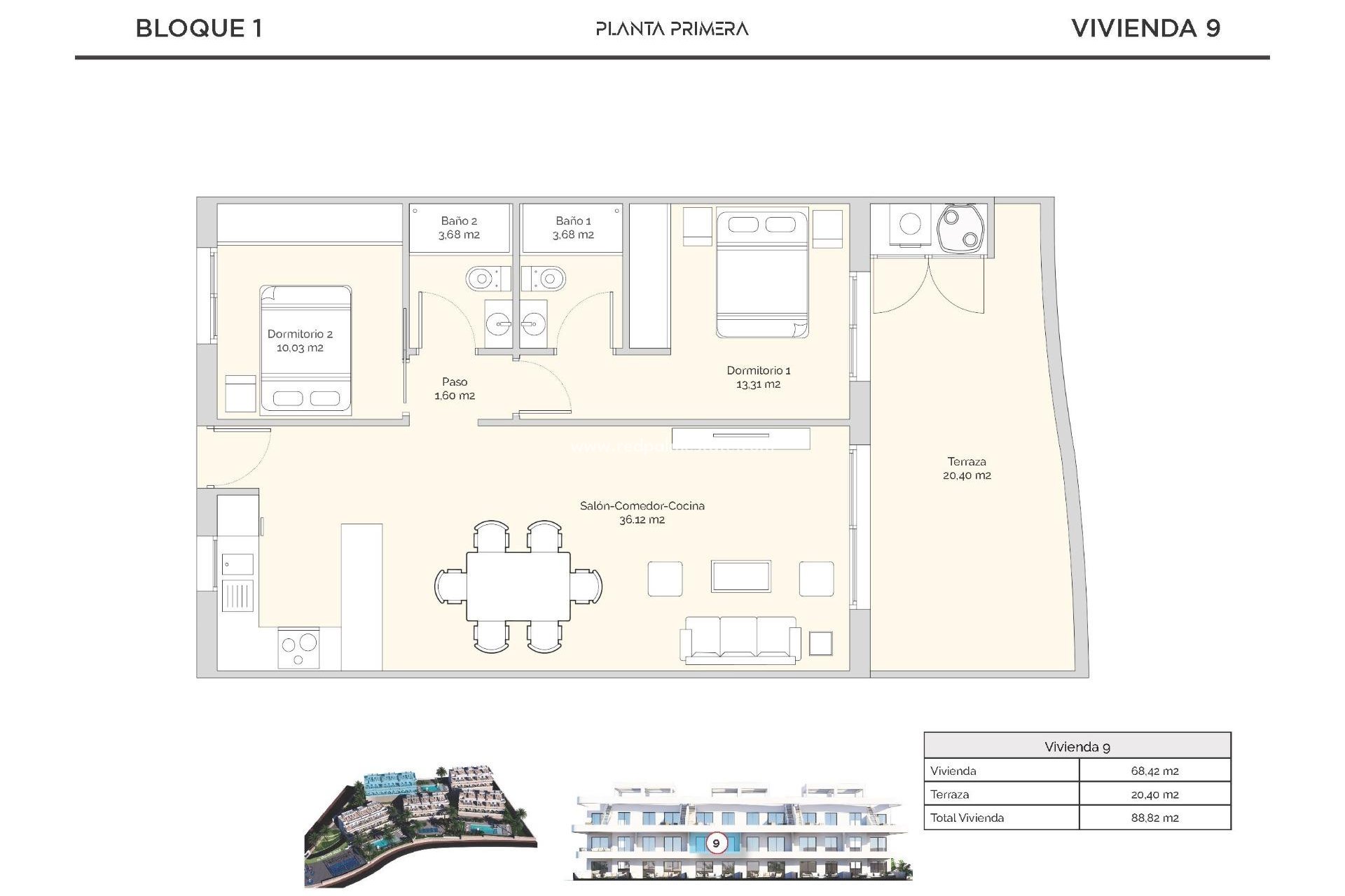 Obra nueva - Departamento -
Finestrat - Puig Campana Golf