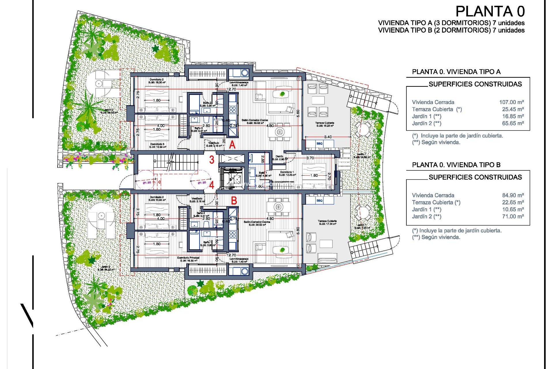 Obra nueva - Departamento -
La Manga - Las Orquídeas