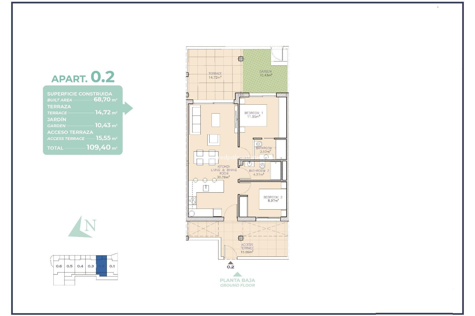 Obra nueva - Departamento -
Los Alcazares - Serena Golf