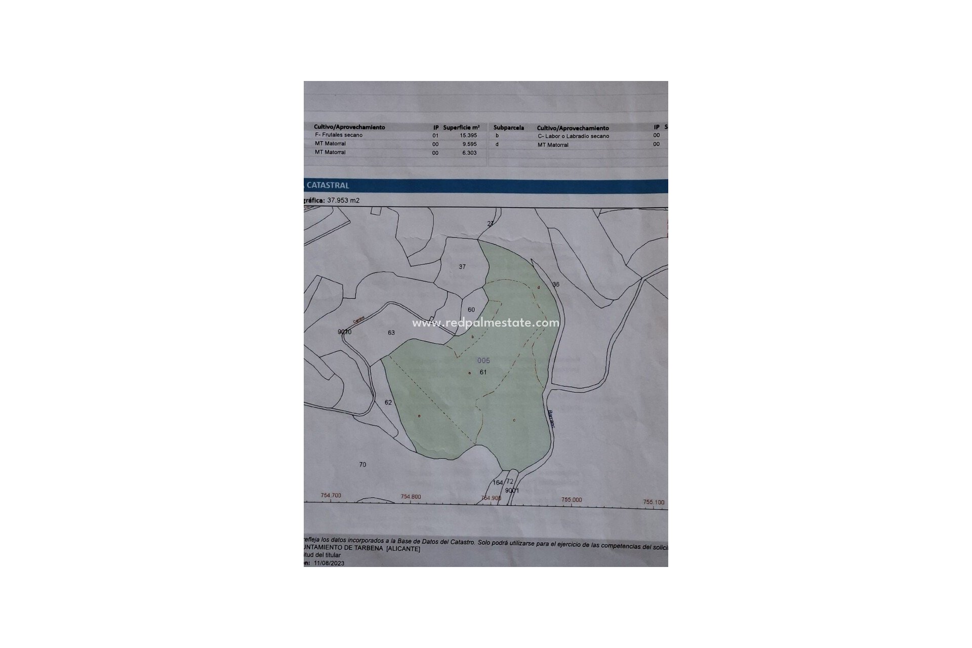 Resale - Plot -
Tárbena - Inland