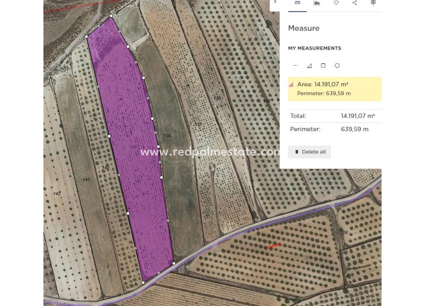 Revente - Parcelle -
Pinoso - Inland