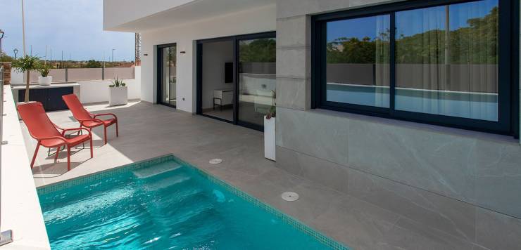 Murcia Sucina - New semi-detached houses in one floor with roof terrace