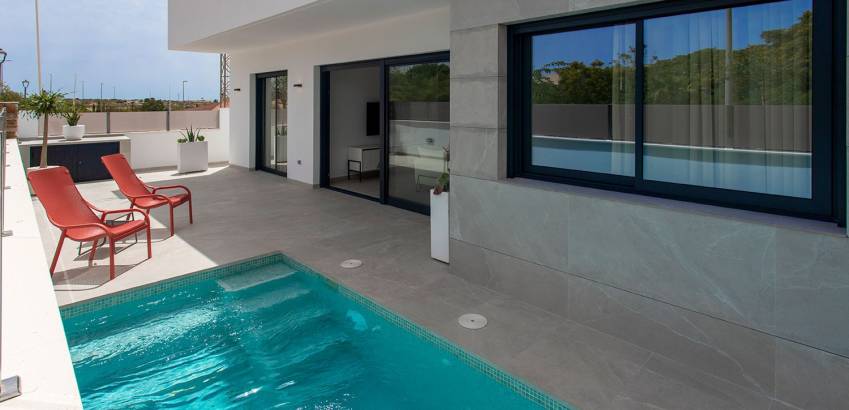 Murcia Sucina - New semi-detached houses in one floor with roof terrace